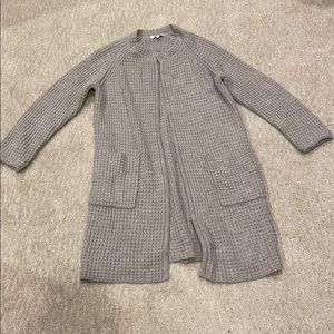 Madewell long waffle knit cardigan size S.